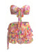 Pink 1980s Tie Dye Floral Bikini Set & Cover-UP - vintage fashion, retro style