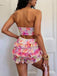 Pink 1980s Tie Dye Floral Bikini Set & Cover-UP - vintage fashion, retro style