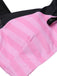 Pink & Black 1950s Stripe Halter Swimsuit, vintage swimsuit, pin-up swimwear - perfect for women who love vintage and retro fashion