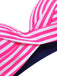 Pink & Blue 1950s Striped Halter Swimsuit: timeless style reimagined