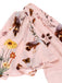 Pink Flowers And Birds Bowknot V-Neck Dress — vintage elegance for the modern woman