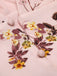 Pink Flowers And Birds Bowknot V-Neck Dress: timeless style reimagined