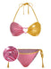 Pink & Yellow 1970s Heart Ring Bikini Set, vintage swimsuit, pin-up swimwear - perfect for women who love vintage and retro fashion
