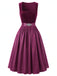 Plum 1950s Square Neck Velvet Polka Dot Dress & Apron, vintage dress, retro fashion, rockabilly, pin-up fashion - vintage inspired fashion