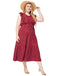 Plus Size Red 1940s Ruffle Polka Dot Swing Dress, vintage dress, retro fashion, rockabilly, pin-up fashion - perfect for women who love vintage and retro fashion