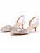 She finds her vintage story in this Pointed Rhinestoned Slingback Stiletto High Heels