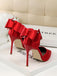 Pointed Toe Bow Strap Satin High Heels Shoes — vintage style that transcends decades
