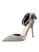 This Pointed Toe Bow Strap Satin High Heels Shoes whispers vintage secrets to those who notice