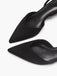Pointed-Toe Solid Slingback Strap Low Block Shoes - vintage shoes, retro heels for vintage lovers