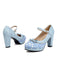 Polka Dot Round Toe Chunky Heels — vintage vintage charm for her modern wardrobe
