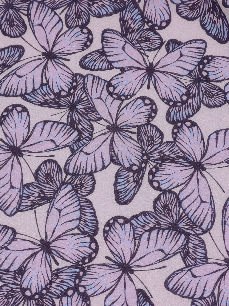 Purple 1930s Butterfly V-Neck Sleeveless Dress, vintage dress, retro fashion - perfect for women who love vintage and retro fashion