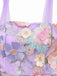 Purple 1940s 3D Floral Bow Strap Mesh Dress - vintage dress, retro fashion