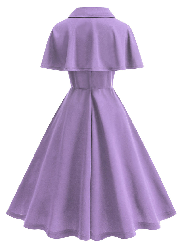 Purple 1950s Lapel A-Line Skirt Set, vintage skirt, retro style - perfect for women who love vintage and retro fashion