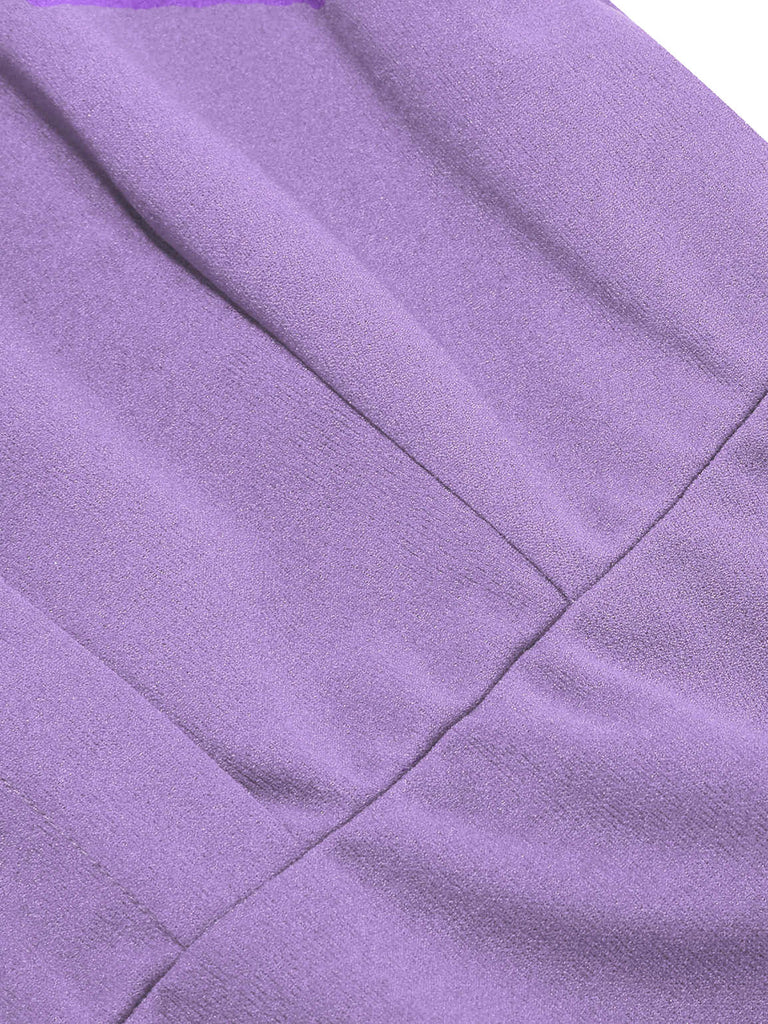 Purple 1950s Lapel A-Line Skirt Set, vintage skirt, retro style - perfect for women who love vintage and retro fashion