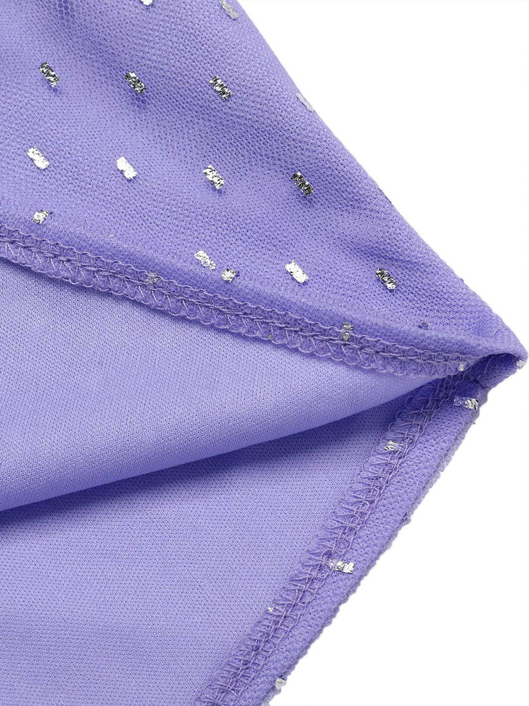 Purple 1960s Spaghetti Strap Fringe Dress — the kind of 1960s dress that makes strangers smile
