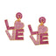 She adds this Purple Rhinestone LOVE Letters Dangle Earrings and suddenly it's vintage perfection