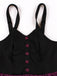 Purplish Red 1950s Cat Wide-Strap Swing Dress - vintage dress, retro fashion, rockabilly