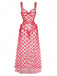 Red 1930s Heart Mesh Strap Nightdress - vintage dress, retro fashion, elegant red