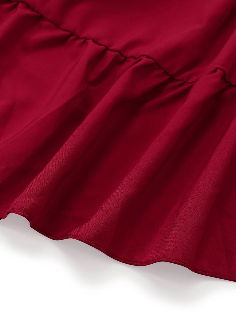 Red 1930s Vintage Classic Dress 7