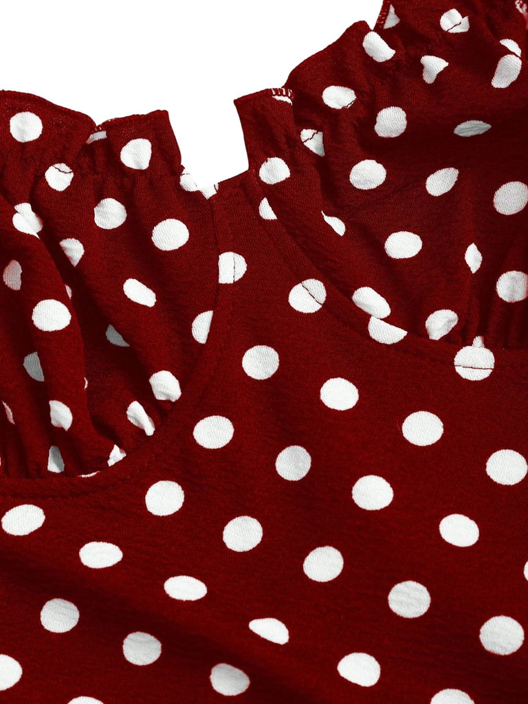 Red 1930s Polka Dot Spaghetti Strap Bodycon Dress, vintage dress, retro fashion - perfect for women who love vintage and retro fashion
