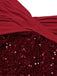 Red 1930s Sequined Off-Shoulder Dress, vintage dress, retro fashion - perfect for women who love vintage and retro fashion
