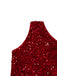 Red 1930s Sequined One-Shoulder Slit Bodycon Dress - vintage dress, retro fashion, elegant red