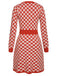 Red 1940s Argyle Check Knitted Pencil Dress, vintage dress, retro fashion - perfect for women who love vintage and retro fashion