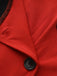 Red 1940s Diagonal Button Stand Collar Coat - vintage fashion, retro style, elegant red