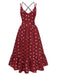 1940s Heart Print VNeck Sleeveless | 1940s | vintage dress, retro fashion