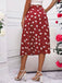 Red 1940s Hearts Polka Dot Slit Skirt: 1940s grace for the woman who dances through life