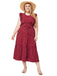 Plus Size Red 1940s Ruffle Polka Dot Swing Dress, vintage dress, retro fashion, rockabilly, pin-up fashion - perfect for women who love vintage and retro fashion