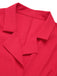 Red 1940s Solid Lapel Button-Down Blouse — 1940s jazz-age spirit for her morning coffee