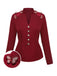 Red 1940s Stand Collar Butterflies Blouse: timeless style reimagined