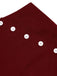 Red 1950s Burgundy Button Wide leg Pants: timeless style reimagined