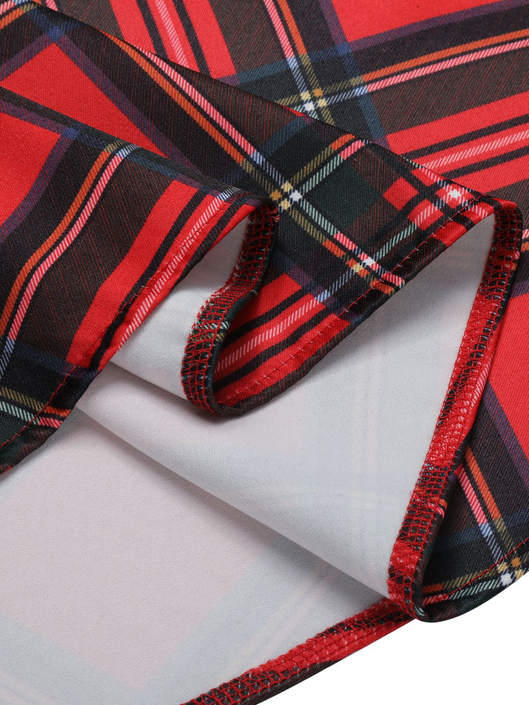 1950s Christmas Plaid OffShoulder Dress | 1950s | vintage dress, retro fashion