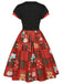Red 1950s Christmas Plaid Santa Claus Dress — vintage elegance for the modern woman
