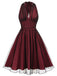 Red 1950s Dots Mesh Swing Dress: timeless style reimagined