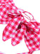 1950s Gingham Plaid Hollow Puff | 1950s | vintage swimsuit, retro beachwear