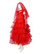 Red 1950s Halloween Ghost Bride Dots Dress Set - vintage dress, retro fashion, rockabilly