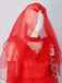 Red 1950s Halloween Ghost Bride Dots Dress Set - vintage dress, retro fashion, rockabilly