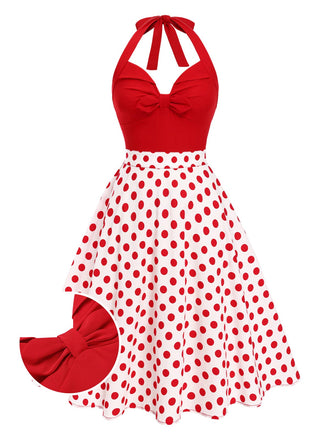 1950s Halter Patchwork Polka Dots | 1950s | vintage dress, retro fashion