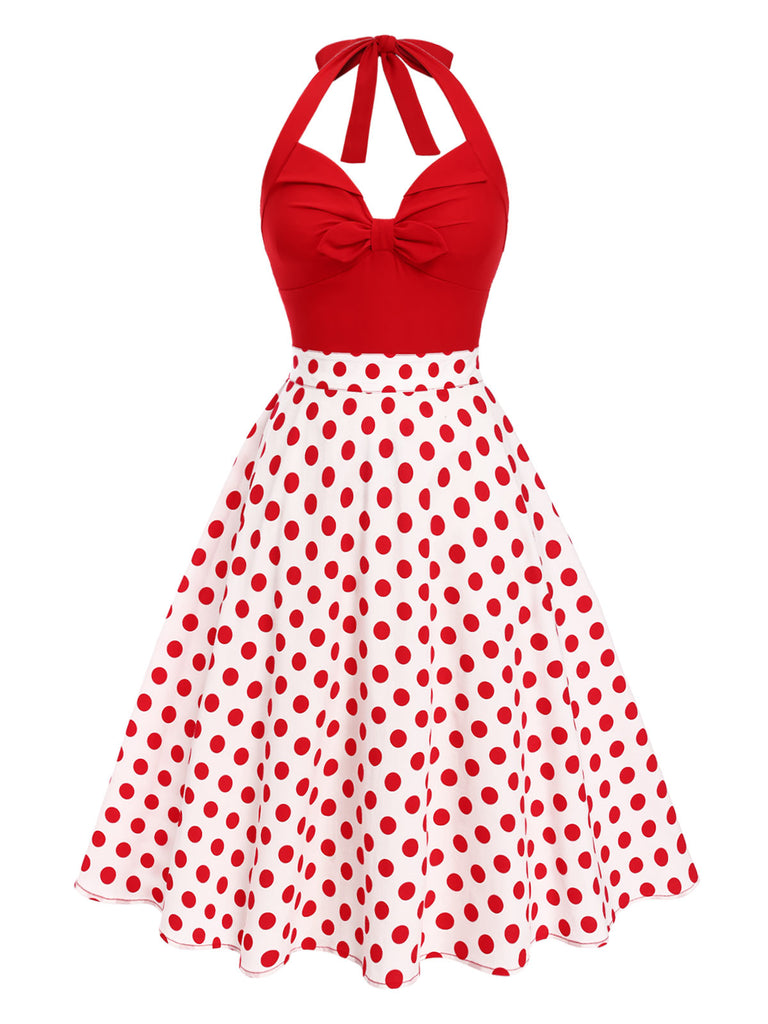 1950s Halter Patchwork Polka Dots | 1950s | vintage dress, retro fashion