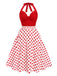 1950s Halter Patchwork Polka Dots | 1950s | vintage dress, retro fashion