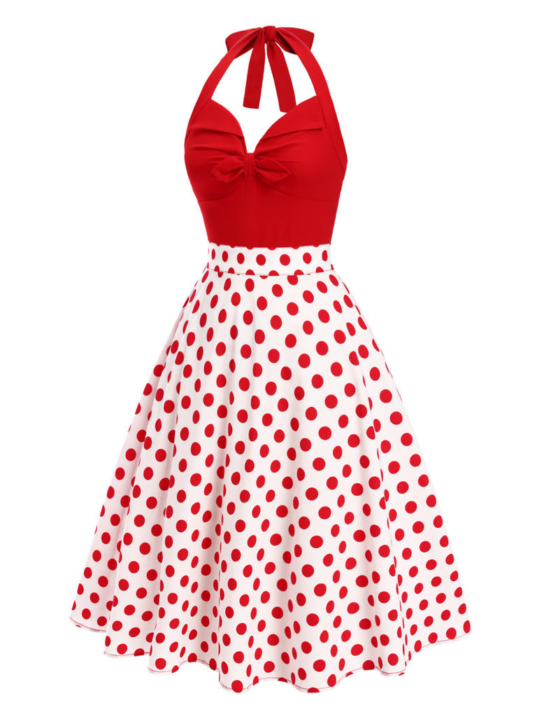 1950s Halter Patchwork Polka Dots | 1950s | vintage dress, retro fashion