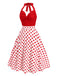 1950s Halter Patchwork Polka Dots | 1950s | vintage dress, retro fashion
