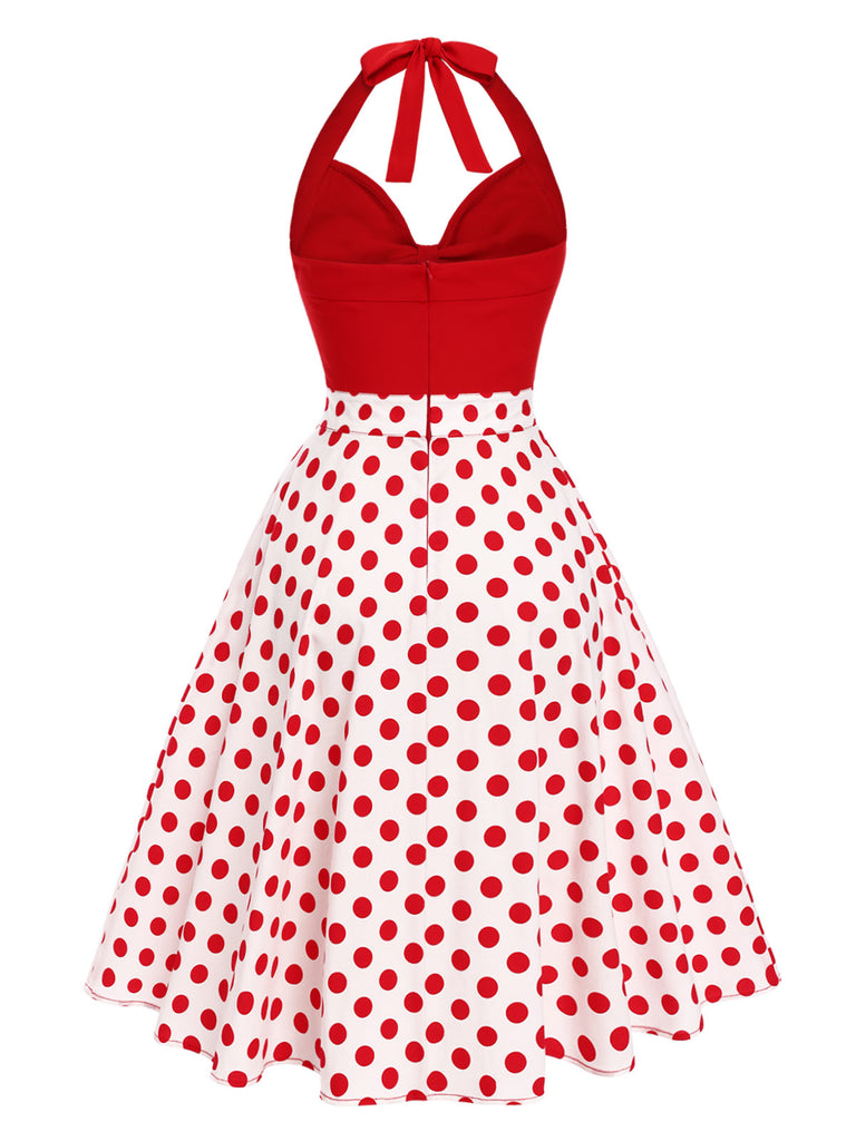 1950s Halter Patchwork Polka Dots | 1950s | vintage dress, retro fashion