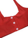 Red 1950s Halter Plaids Swimsuit — 1950s poolside glamour meets sun-drenched confidence