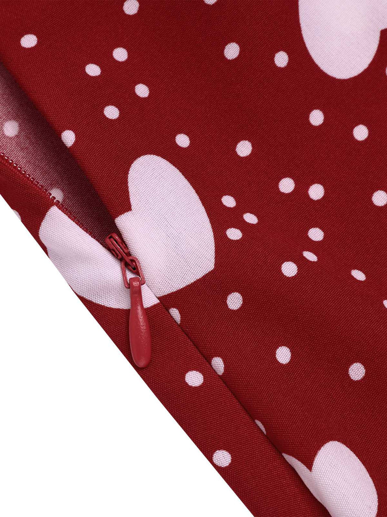 1950s Heart Dots Slit ALine | 1950s | vintage skirt, retro style