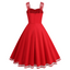 Red 1950s Lace Strap Swing Dress: timeless style reimagined