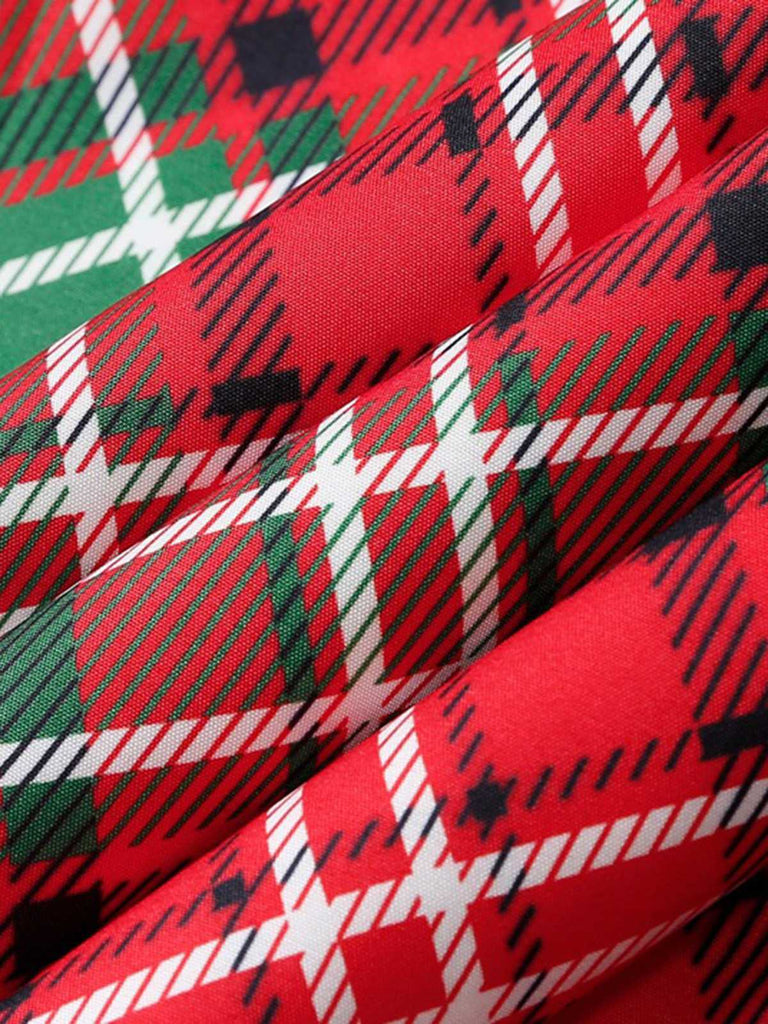 Red 1950s Plaid Sleeveless Dress: timeless style reimagined
